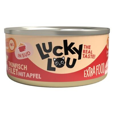 18x70g Lucky Lou Extrafood filé húslében macskaeledel nedveseledel- Tonhal & alma - Kisállat kiegészítők webáruház - állateledelek