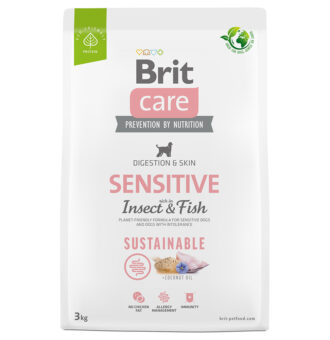 Brit Care Dog Sustainable Sensitive Fish & Insect - 2 x 3 kg - Kisállat kiegészítők webáruház - állateledelek