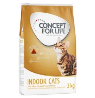 3kg Concept for Life Indoor Cats száraz macskatáp - javított receptúra - Kisállat kiegészítők webáruház - állateledelek