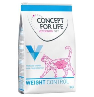 3kg Concept for Life Veterinary Diet Weight Control száraz macskatáp - Kisállat kiegészítők webáruház - állateledelek