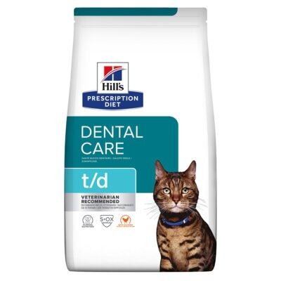 2x3kg Hill's Prescription Diet t/d Dental Care csirke száraz macskatáp - Kisállat kiegészítők webáruház - állateledelek