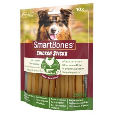 3x10db SmartSticks göngyölt rágórudacskák csirkével jutalomfalat kutyáknak - Kisállat kiegészítők webáruház - állateledelek