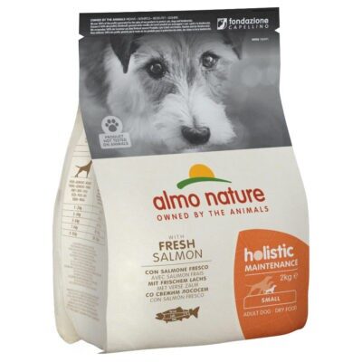 3x2 kg Almo Nature Adult Small kutyatáp - Lazac és rizs - Kisállat kiegészítők webáruház - állateledelek