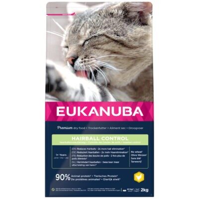 3x2kg Eukanuba Hairball Control Adult száraz macskatáp - Kisállat kiegészítők webáruház - állateledelek