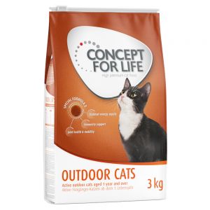 3x3kg Concept for Life Outdoor Cats száraz macskatáp javított receptúrával - Kisállat kiegészítők webáruház - állateledelek