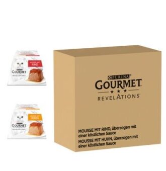 48x57g Gourmet Revelations Mousse  Marha & csirke nedves macskatáp - Kisállat kiegészítők webáruház - állateledelek