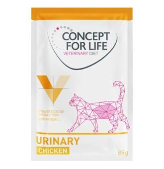 48x85g Concept for Life Veterinary Diet Urinary csirke nedves macskatáp - Kisállat kiegészítők webáruház - állateledelek