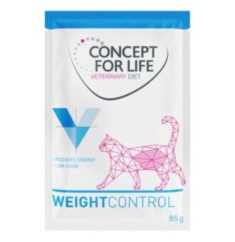 24x85g Concept for Life Veterinary Diet Weight Control nedves macskatáp - Kisállat kiegészítők webáruház - állateledelek