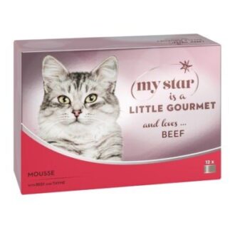 48x85g My Star Mousse Gourmet konzerv nedves macskatáp- Marha & kakukkfű - Kisállat kiegészítők webáruház - állateledelek