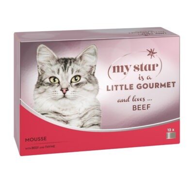 48x85g My Star Mousse Gourmet konzerv nedves macskatáp- Marha & kakukkfű - Kisállat kiegészítők webáruház - állateledelek
