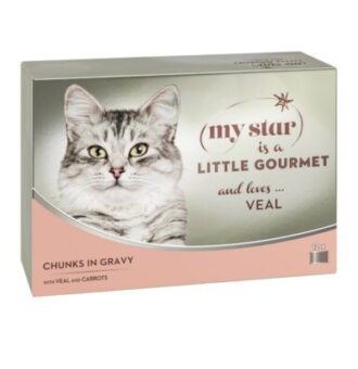 48x85g My Star falatok szószban Gourmet konzerv nedves macskatáp- Borjú & sárgarépa - Kisállat kiegészítők webáruház - állateledelek