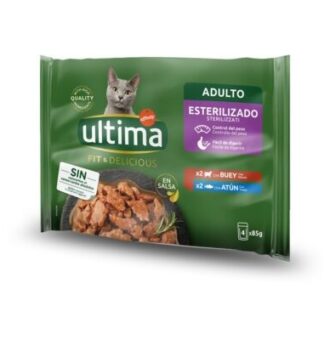 96x85g Ultima Cat Sterilized  marha & tonhal nedves macskatáp 20% kedvezménnyel! - Kisállat kiegészítők webáruház - állateledelek