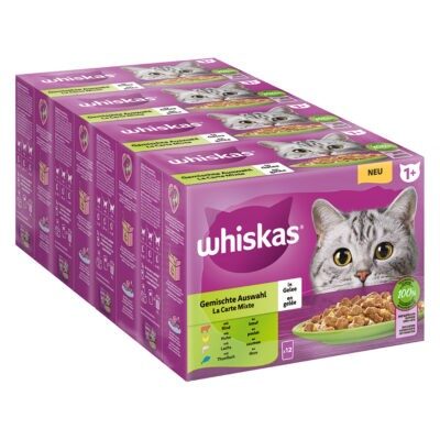 48x85g Whiskas 1+ vegyes válogatás aszpikban nedves macskatáp - Kisállat kiegészítők webáruház - állateledelek