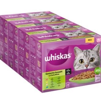 48x85g Whiskas Senior 7+ vegyes válogatás szószban nedves macskatáp - Kisállat kiegészítők webáruház - állateledelek