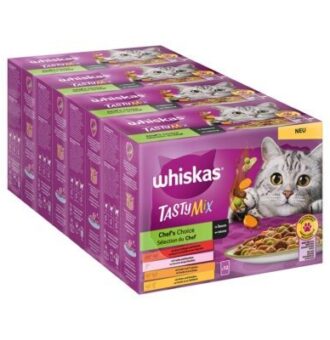48x85g Whiskas Tasty Mix  "A séf ajánlata" szószban nedves macskatáp - Kisállat kiegészítők webáruház - állateledelek
