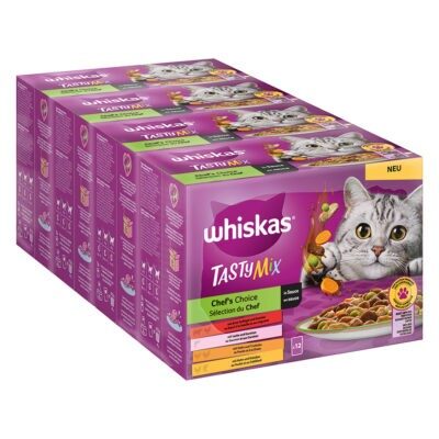 48x85g Whiskas Tasty Mix  "A séf ajánlata" szószban nedves macskatáp - Kisállat kiegészítők webáruház - állateledelek