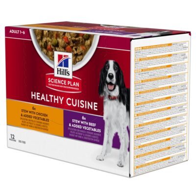 48x90g Hill's Science Plan Canine Adult Healthy Cuisine csirke & marha nedves kutyatáp - Kisállat kiegészítők webáruház - állateledelek