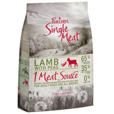 4kg Purizon Single Meat Adult bárány & borsó  - gabonamentes száraz kutyatáp - Kisállat kiegészítők webáruház - állateledelek