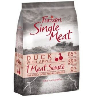 4kg Purizon Single Meat Adult kacsa & alma - gabonamentes száraz kutyatáp - Kisállat kiegészítők webáruház - állateledelek