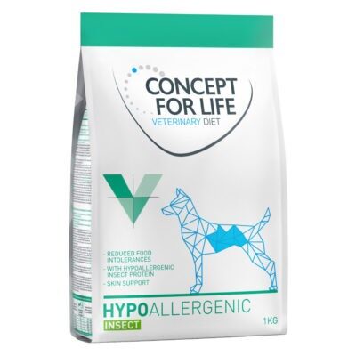 4x1kg Concept for Life Veterinary Diet Hypoallergenic Insect száraz kutyatáp - Kisállat kiegészítők webáruház - állateledelek