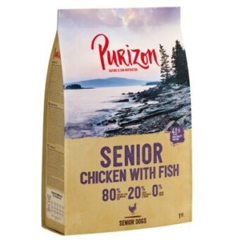 4x1kg Purizon Senior csirke & hal - gabonamentes száraz kutyatáp - Kisállat kiegészítők webáruház - állateledelek