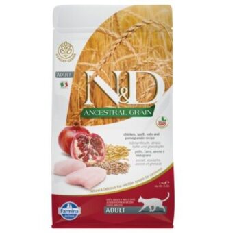 5kg Grain Chicken & Pomegranate Adult N&D Cat Ancestral száraz macskaeledel 5kg Grain Chicken & Pomegranate Adult N&D Cat Ancestral száraz macskatáp - Kisállat kiegészítők webáruház - állateledelek