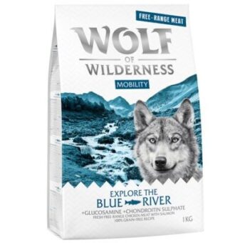 5x1kg Wolf of Wilderness "Explore The Blue River" Mobility - szabad tartású csirke & lazac száraz kutyatáp - Kisállat kiegészítők webáruház - állateledelek