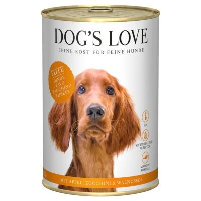 6x 400g Dog's Love Adult pulykás nedves kutyaeledel - Kisállat kiegészítők webáruház - állateledelek