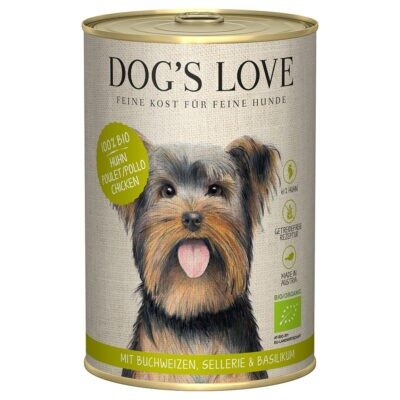 6x 400g Dog's Love bio csirkés nedves kutyatáp - Kisállat kiegészítők webáruház - állateledelek