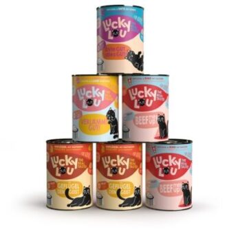 6x 400g Lucky Lou Adult Tasty-Mix Tasting Mix nedves macskaeledel felnőtteknek - Kisállat kiegészítők webáruház - állateledelek