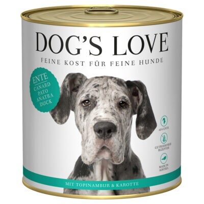 6x 800g Dog's Love Adult Kacsa nedves kutyaeledel - Kisállat kiegészítők webáruház - állateledelek