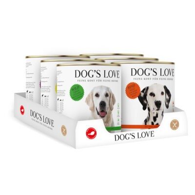 6x 800g Dog's Love Adult Mix (6 fajta) nedves kutyaeledel (6 fajta) - Kisállat kiegészítők webáruház - állateledelek
