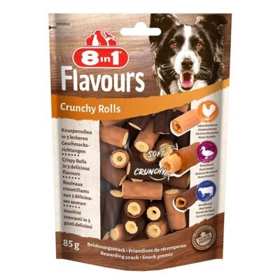 6x100g 8in1 Flavours Crunchy Rolls kutyasnack - Kisállat kiegészítők webáruház - állateledelek