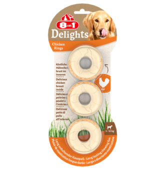 6x3db 8in1 Delights csirke rágógyűrű kutyáknak - Kisállat kiegészítők webáruház - állateledelek