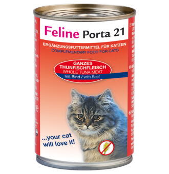 Feline Porta 21 gazdaságos csomag - 24 x 400 g - Tonhal & marha - Kisállat kiegészítők webáruház - állateledelek