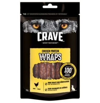 6x50g Crave Protein Wrap csirke kutyasnack - Kisállat kiegészítők webáruház - állateledelek