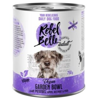 12x750g Rebell Belle Adult Vegan Garden Bowl - vegán nedves kutyatáp - Kisállat kiegészítők webáruház - állateledelek