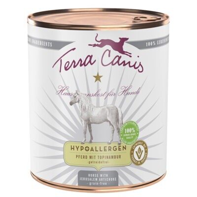 12x800g Terra Canis Hypoallergen ló & csicsóka nedves kutyatáp - Kisállat kiegészítők webáruház - állateledelek