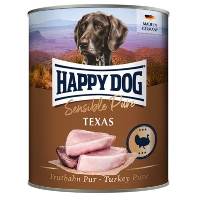 6x800g Happy Dog Pur Texas (pulyka pur) nedves kutyatáp - Kisállat kiegészítők webáruház - állateledelek