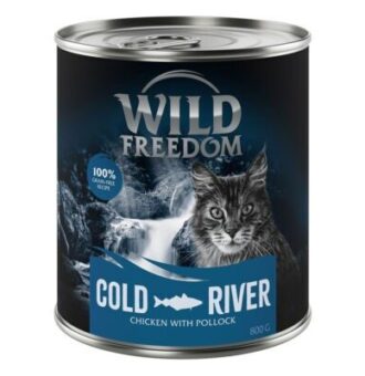 6x800g Wild Freedom Adult Cold River - tőkehal & csirke gabonamentes nedves macskatáp - Kisállat kiegészítők webáruház - állateledelek