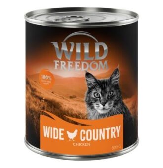 12x800g Wild Freedom Adult Wide Country - csirke pur gabonamentes nedves macskatáp - Kisállat kiegészítők webáruház - állateledelek