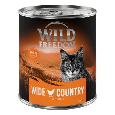 12x800g Wild Freedom Adult Wide Country - csirke pur gabonamentes nedves macskatáp - Kisállat kiegészítők webáruház - állateledelek