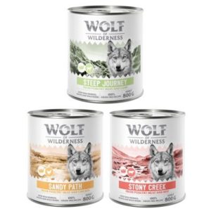 6x800g Wolf of Wilderness nedves kutyatáp - Vegyes csomag - Kisállat kiegészítők webáruház - állateledelek