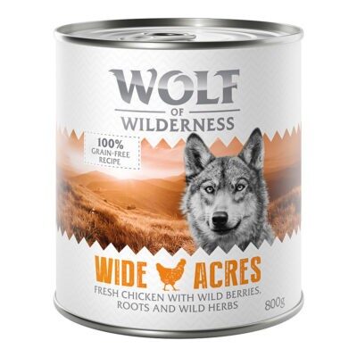 24x800g Wolf of Wilderness Wide Acres csirke nedves kutyatáp rendkívüli árengedménnyel - Kisállat kiegészítők webáruház - állateledelek