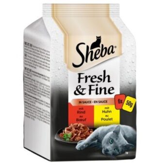 72x50g Sheba Fresh & Fine Finom változatosság szószbantasakos nedves macskatáp - Kisállat kiegészítők webáruház - állateledelek