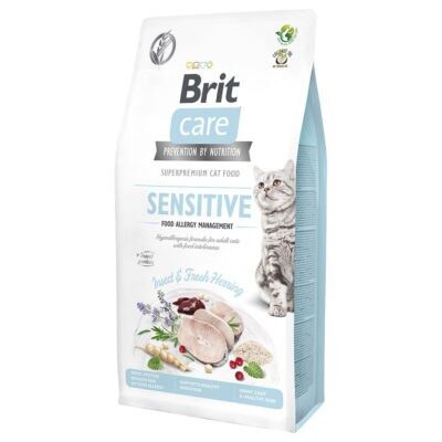 2x7kg Brit Care Cat Grain-Free Insect Food Allergy Management száraz macskatáp - Kisállat kiegészítők webáruház - állateledelek