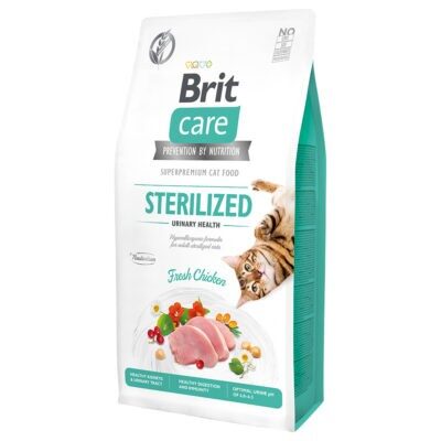 2x7kg Brit Care Grain-Free Sterilized Urinary Health száraz macskatáp - Kisállat kiegészítők webáruház - állateledelek