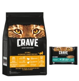 7kg Crave Adult pulyka & csirke száraz macskatáp+4x85g szósz tonhallal nedvestáp akciósan - Kisállat kiegészítők webáruház - állateledelek