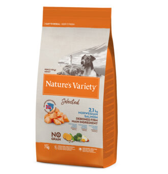 7kg Nature's Variety Selected Mini Adult norvég lazac száraz kutyatáp - Kisállat kiegészítők webáruház - állateledelek