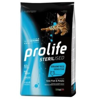 7kg Sole & Potatoes Grain Free Sensitive Sterilizált Prolife macskák számára - Kisállat kiegészítők webáruház - állateledelek